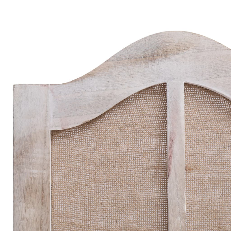 vidaXL 6-Panel Room Divider White 210x165 cm Fabric