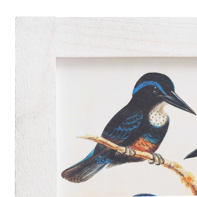 vidaXL 5-Panel Room Divider White 175x165 cm Bird