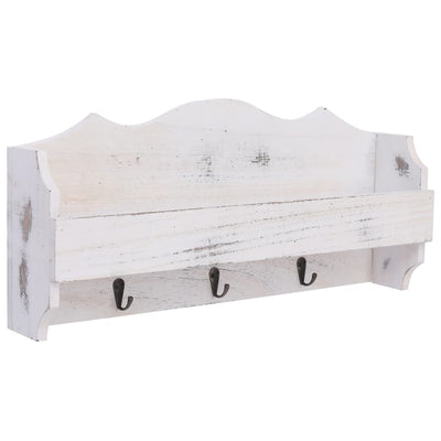 vidaXL Wall Mounted Coat Rack Grey 50x10x23 cm Wood