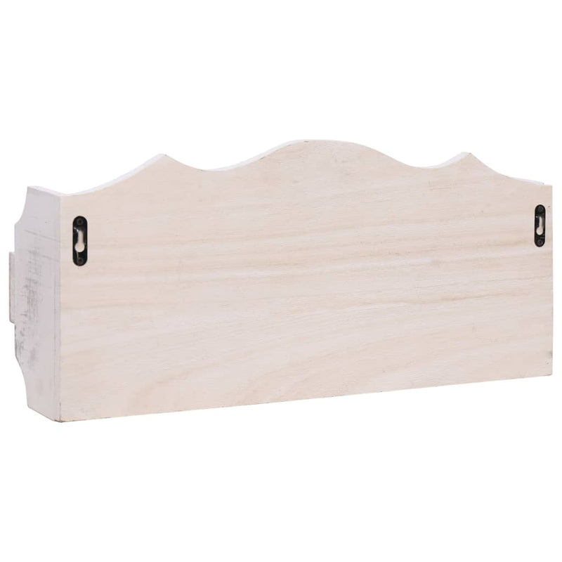 vidaXL Wall Mounted Coat Rack Grey 50x10x23 cm Wood