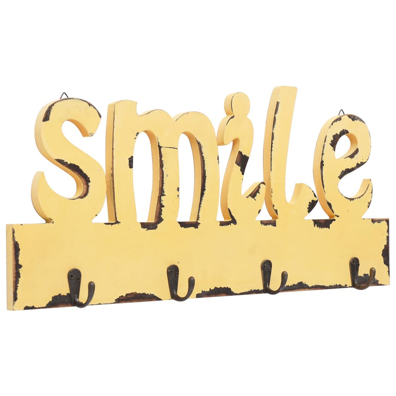 vidaXL Wall Mounted Coat Rack SMILE 50x23 cm