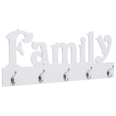 vidaXL Wall Mounted Coat Rack FAMILY Grey 74x29.5 cm