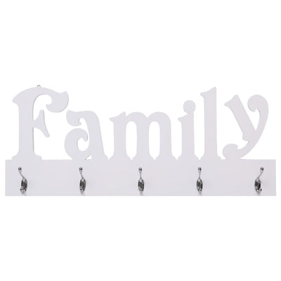 vidaXL Wall Mounted Coat Rack FAMILY Grey 74x29.5 cm