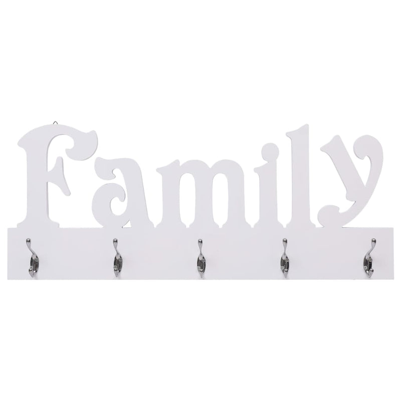 vidaXL Wall Mounted Coat Rack FAMILY Grey 74x29.5 cm