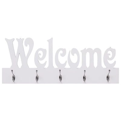 vidaXL Wall Mounted Coat Rack WELCOME Grey 74x29.5 cm