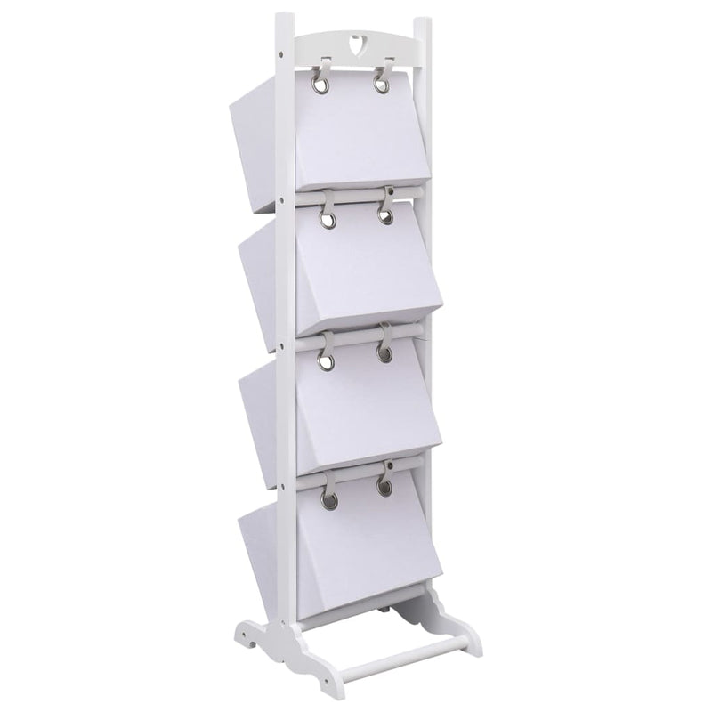 vidaXL 4-Layer Basket Rack Flower 35x35x125 cm Wood