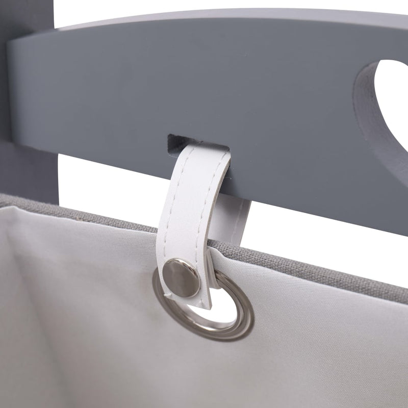 vidaXL 3-Layer Basket Rack Dark Grey 35x35x102 cm Wood