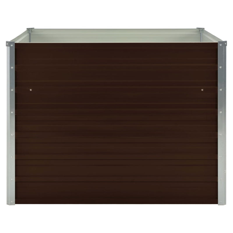 vidaXL Raised Garden Bed Anthracite 100x100x77 cm Galvanised Steel