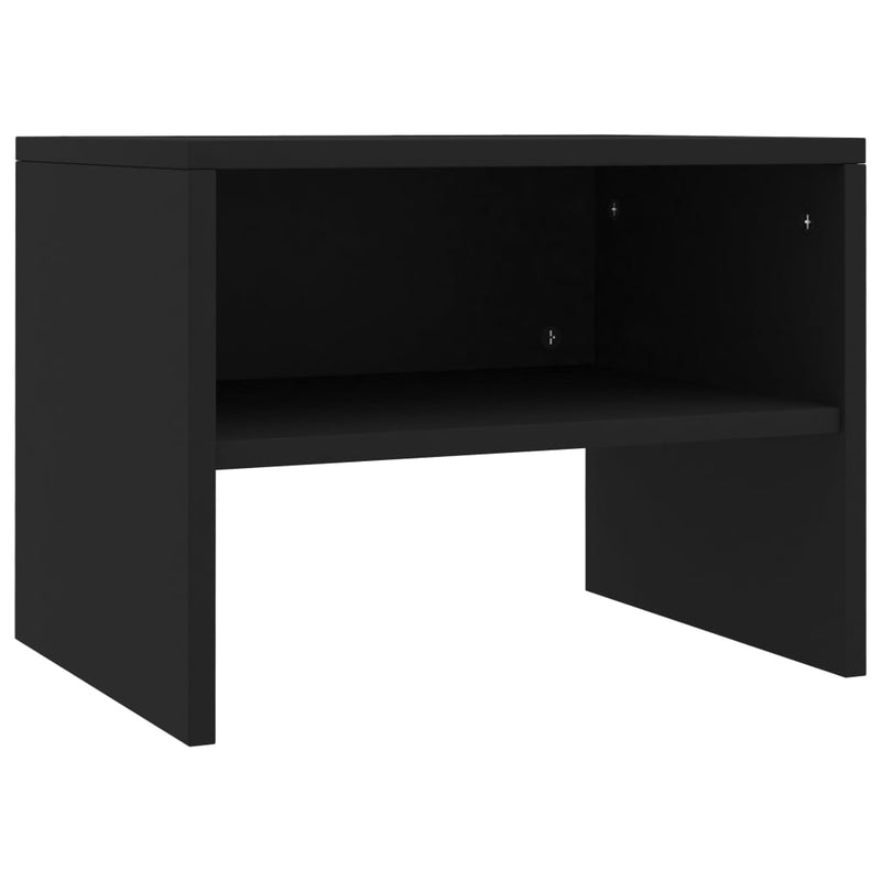 vidaXL Bedside Cabinet Black 40x30x30 cm Engineered Wood