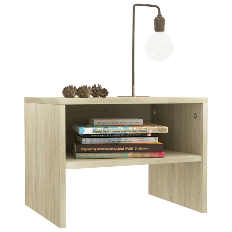 vidaXL Bedside Cabinet Black 40x30x30 cm Engineered Wood