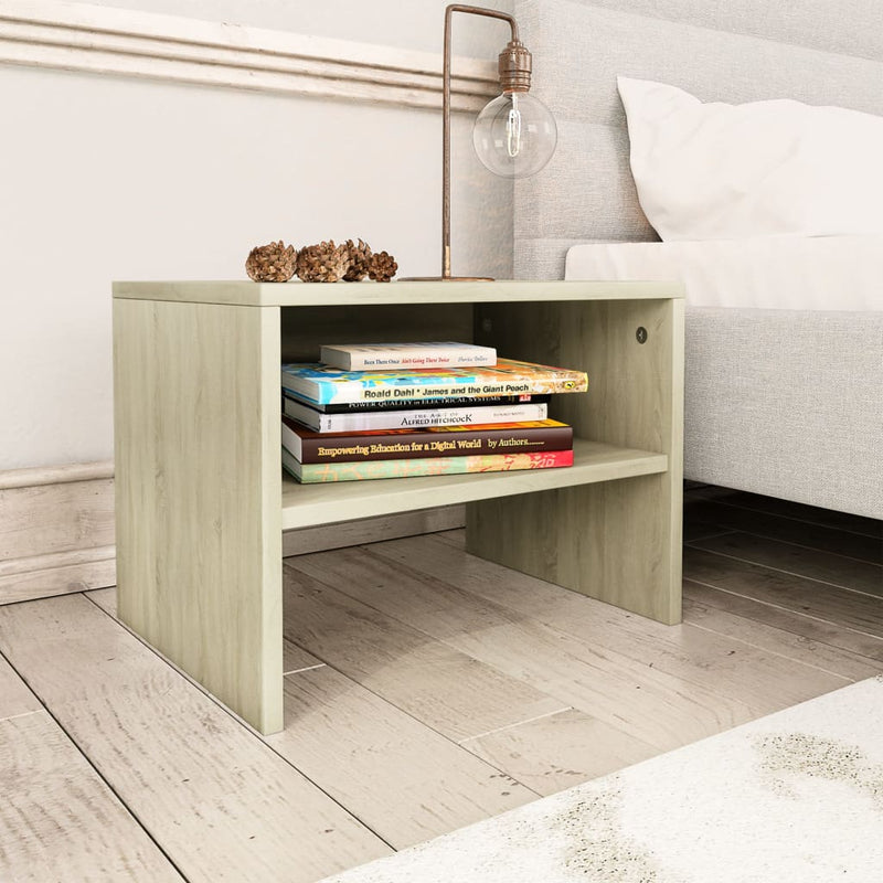 vidaXL Bedside Cabinets 2 pcs Sonoma Oak 40x30x30 cm Engineered Wood
