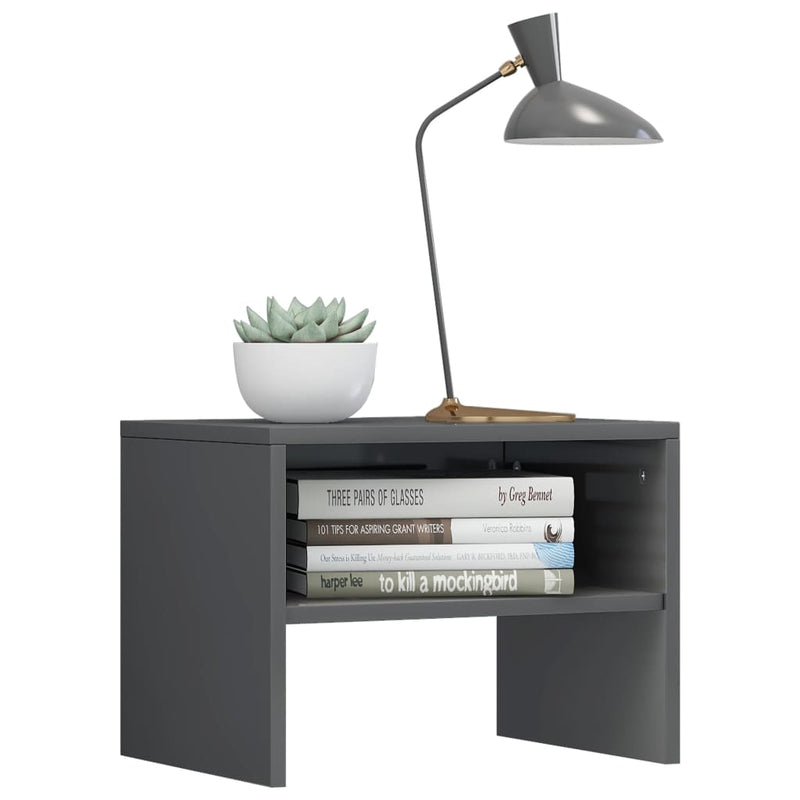 vidaXL Bedside Cabinet Black 40x30x30 cm Engineered Wood