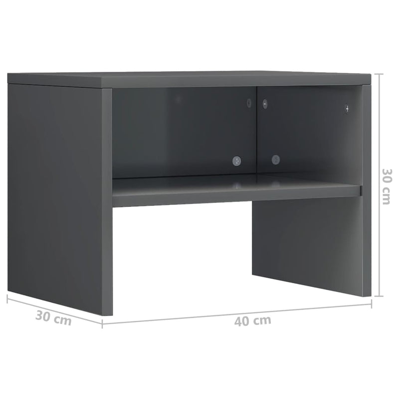 vidaXL Bedside Cabinet Black 40x30x30 cm Engineered Wood