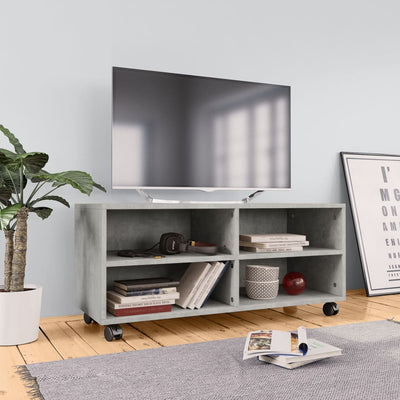 vidaXL TV Cabinet with Castors Sonoma Oak 90x35x35 cm Engineered Wood