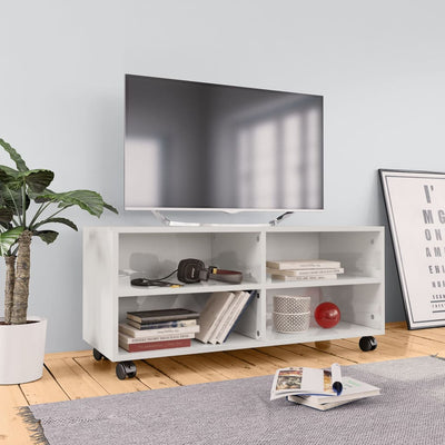 vidaXL TV Cabinet with Castors Sonoma Oak 90x35x35 cm Engineered Wood