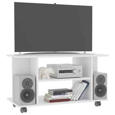 vidaXL TV Cabinet with Castors Sonoma Oak 80x40x45 cm Engineered Wood