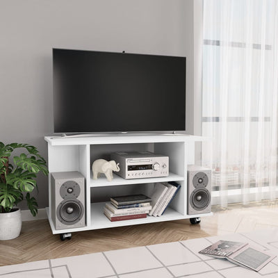 vidaXL TV Cabinet with Castors Sonoma Oak 80x40x45 cm Engineered Wood