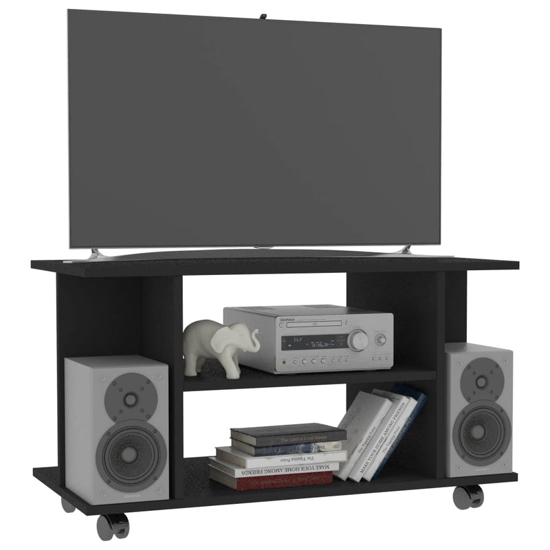 vidaXL TV Cabinet with Castors Sonoma Oak 80x40x45 cm Engineered Wood