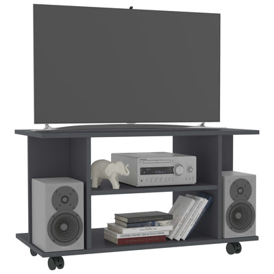 vidaXL TV Cabinet with Castors Sonoma Oak 80x40x45 cm Engineered Wood