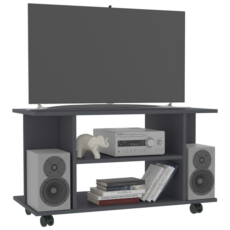 vidaXL TV Cabinet with Castors Sonoma Oak 80x40x45 cm Engineered Wood