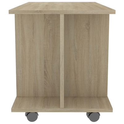 vidaXL TV Cabinet with Castors Sonoma Oak 80x40x45 cm Engineered Wood