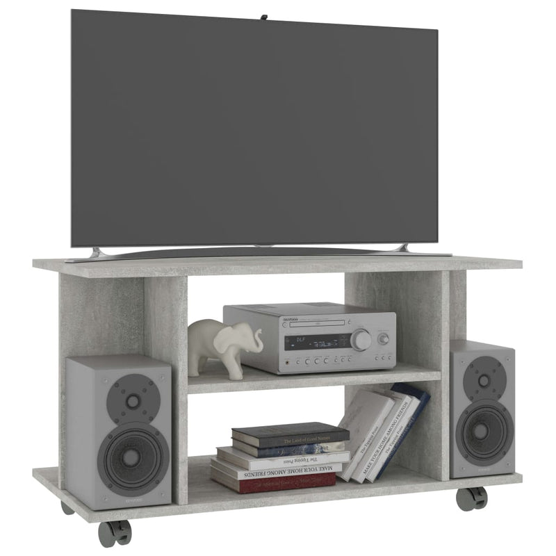 vidaXL TV Cabinet with Castors Sonoma Oak 80x40x45 cm Engineered Wood