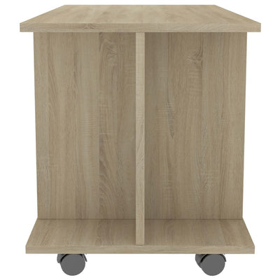 vidaXL TV Cabinet with Castors Sonoma Oak 80x40x45 cm Engineered Wood
