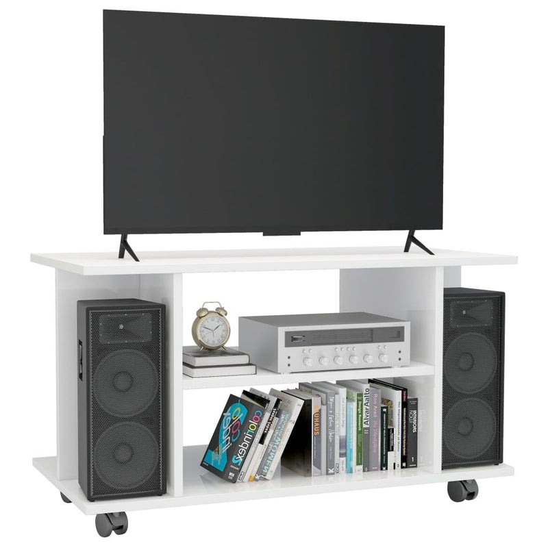 vidaXL TV Cabinet with Castors Sonoma Oak 80x40x45 cm Engineered Wood