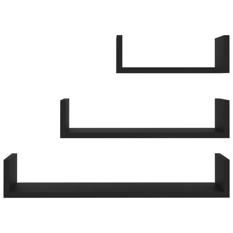 vidaXL Wall Display Shelf 3 pcs Sonoma Oak Engineered Wood