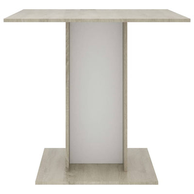 vidaXL Dining Table Sonoma Oak 80x80x75 cm Engineered Wood