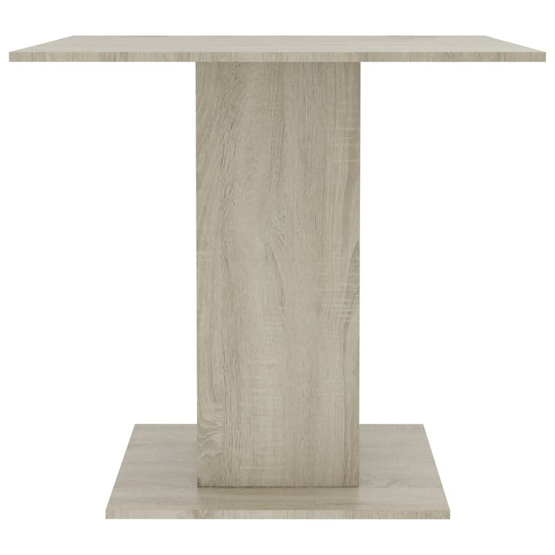 vidaXL Dining Table Sonoma Oak 80x80x75 cm Engineered Wood