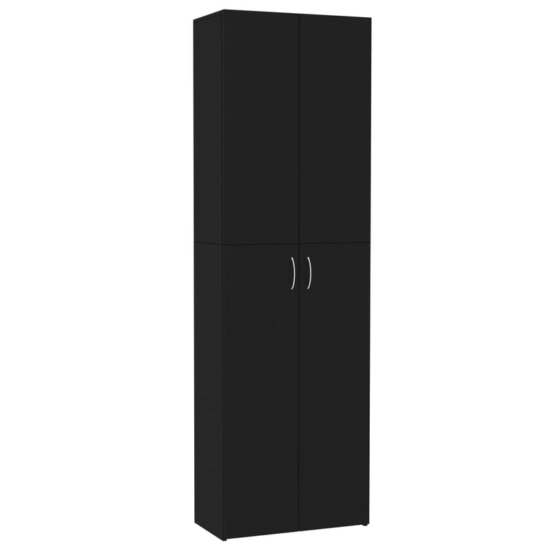 vidaXL Office Cabinet Black 60x32x190 cm Engineered Wood