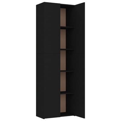 vidaXL Office Cabinet Black 60x32x190 cm Engineered Wood