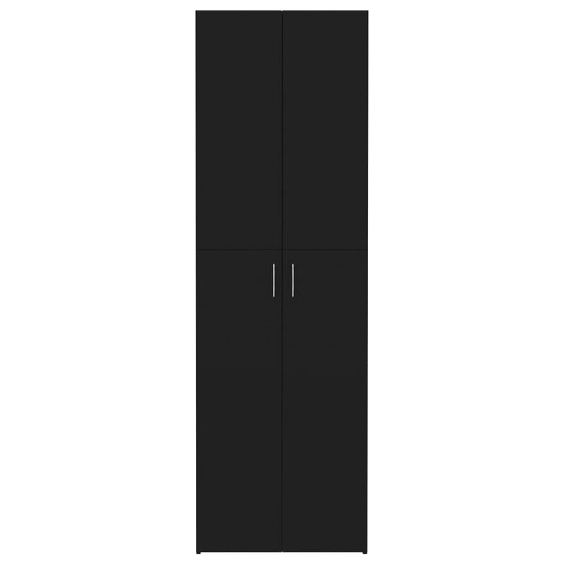 vidaXL Office Cabinet Black 60x32x190 cm Engineered Wood