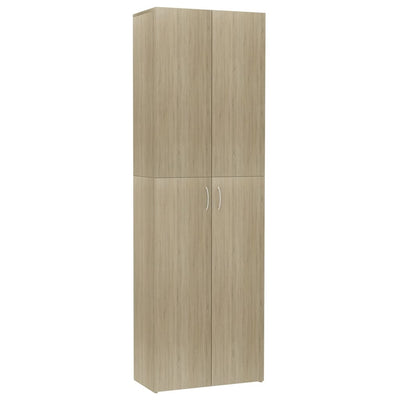 vidaXL Office Cabinet Black 60x32x190 cm Engineered Wood