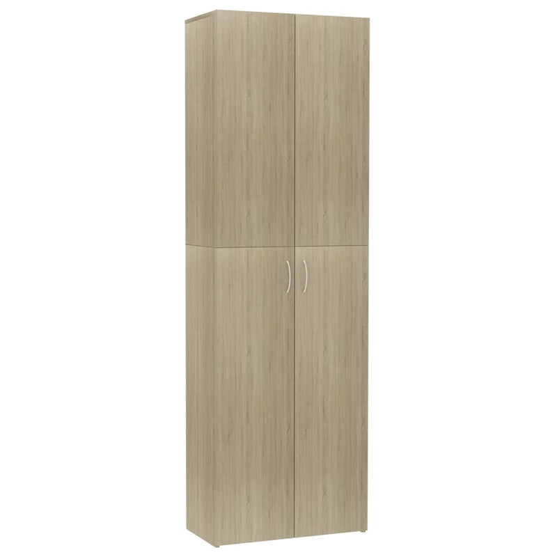 vidaXL Office Cabinet Black 60x32x190 cm Engineered Wood