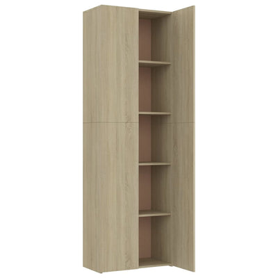 vidaXL Office Cabinet Black 60x32x190 cm Engineered Wood