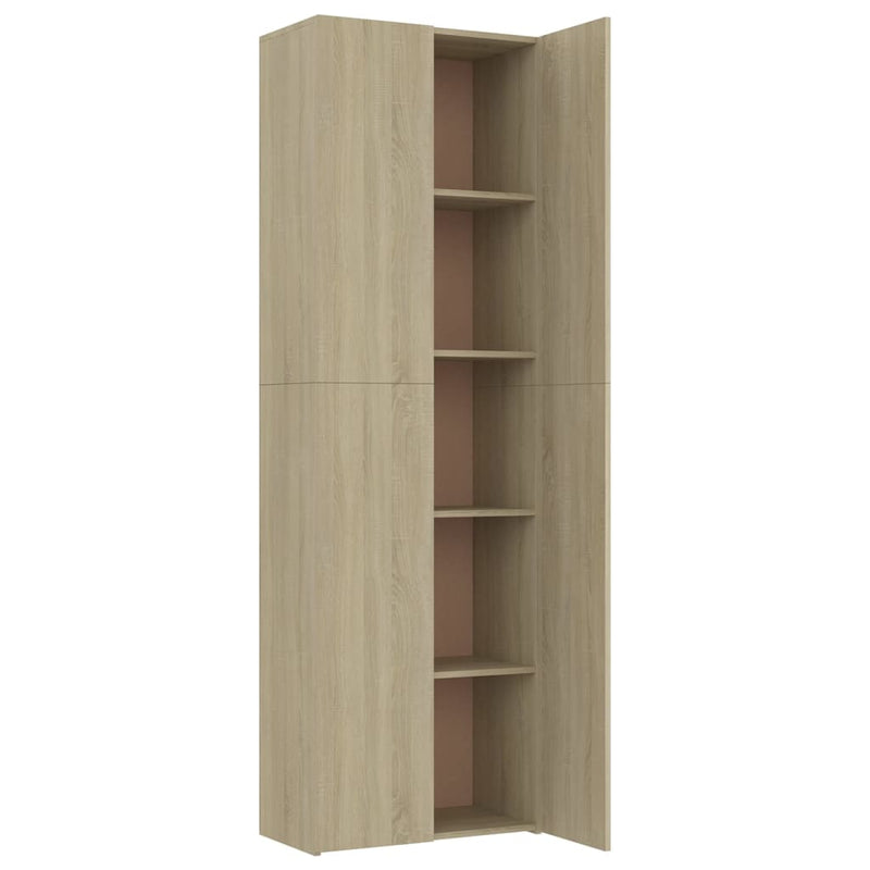vidaXL Office Cabinet Black 60x32x190 cm Engineered Wood