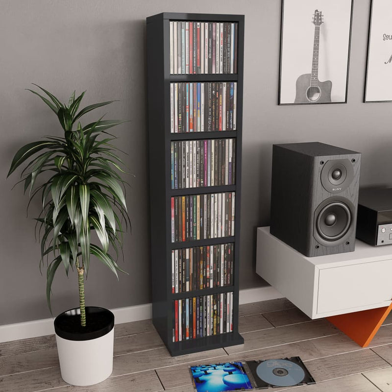 vidaXL CD Cabinet Sonoma Oak 21x20x88 cm Engineered Wood