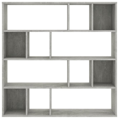 vidaXL Room Divider/Book Cabinet High Gloss Black 110x24x110 cm Engineered Wood