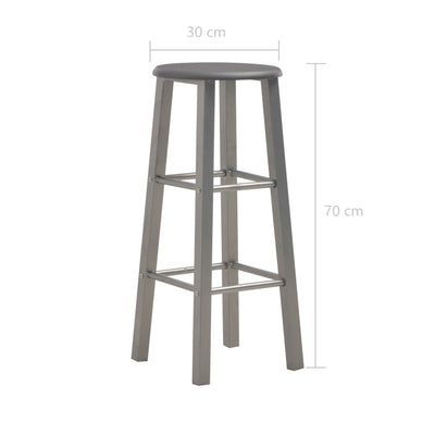 vidaXL Bar Stools 2 pcs Anthracite MDF