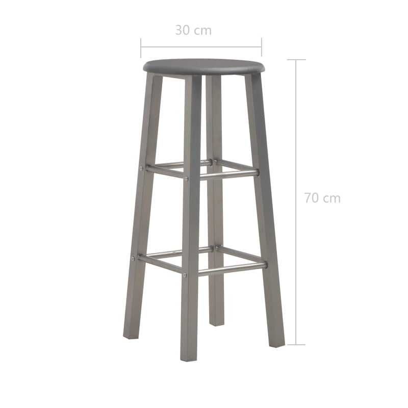 vidaXL Bar Stools 2 pcs Anthracite MDF