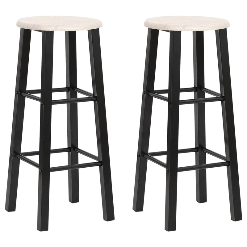 vidaXL Bar Stools 2 pcs Anthracite MDF