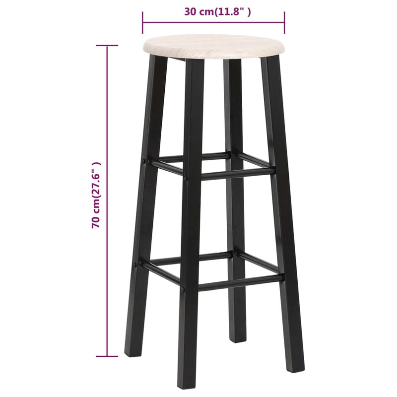 vidaXL Bar Stools 2 pcs Anthracite MDF