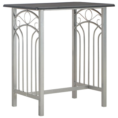 vidaXL 3 Piece Bar Set Wood and Steel Black