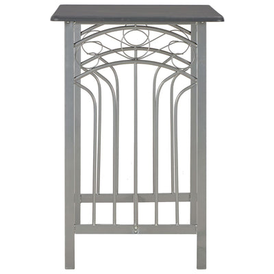 vidaXL 3 Piece Bar Set Wood and Steel Black