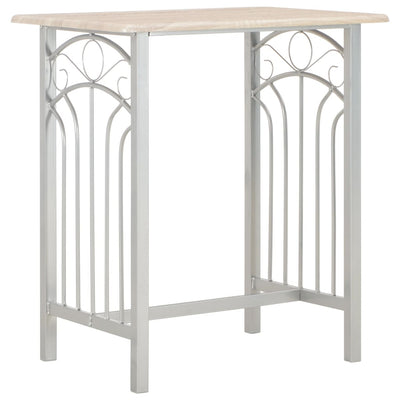 vidaXL 3 Piece Bar Set Wood and Steel