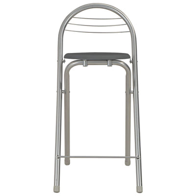 vidaXL 3 Piece Bar Set with Shelves Wood and Steel Black