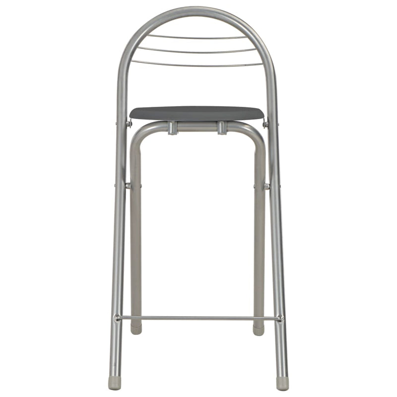 vidaXL 3 Piece Bar Set with Shelves Wood and Steel Black