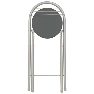 vidaXL 3 Piece Bar Set with Shelves Wood and Steel Black